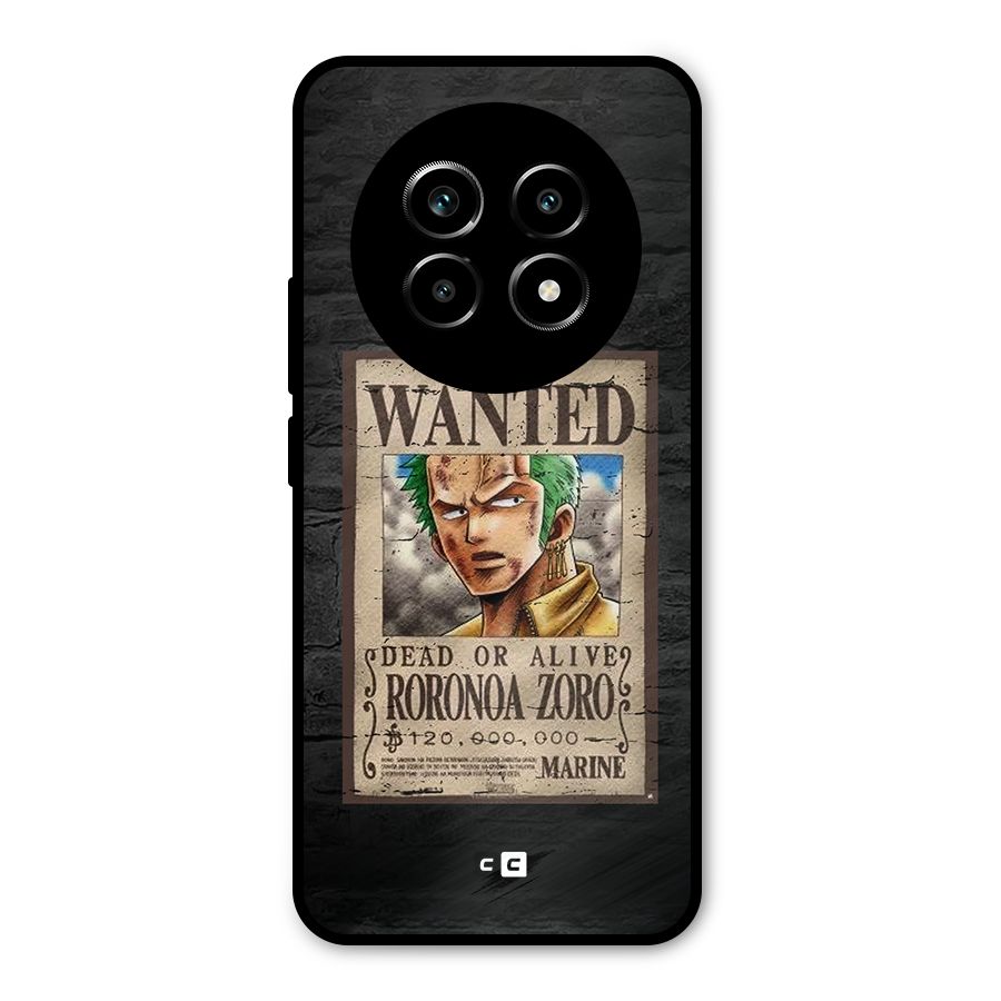 Zoro Wanted Metal Back Case for Realme 13 Pro