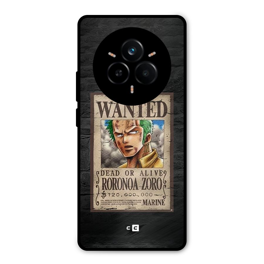 Zoro Wanted Metal Back Case for Realme 14 Pro Plus