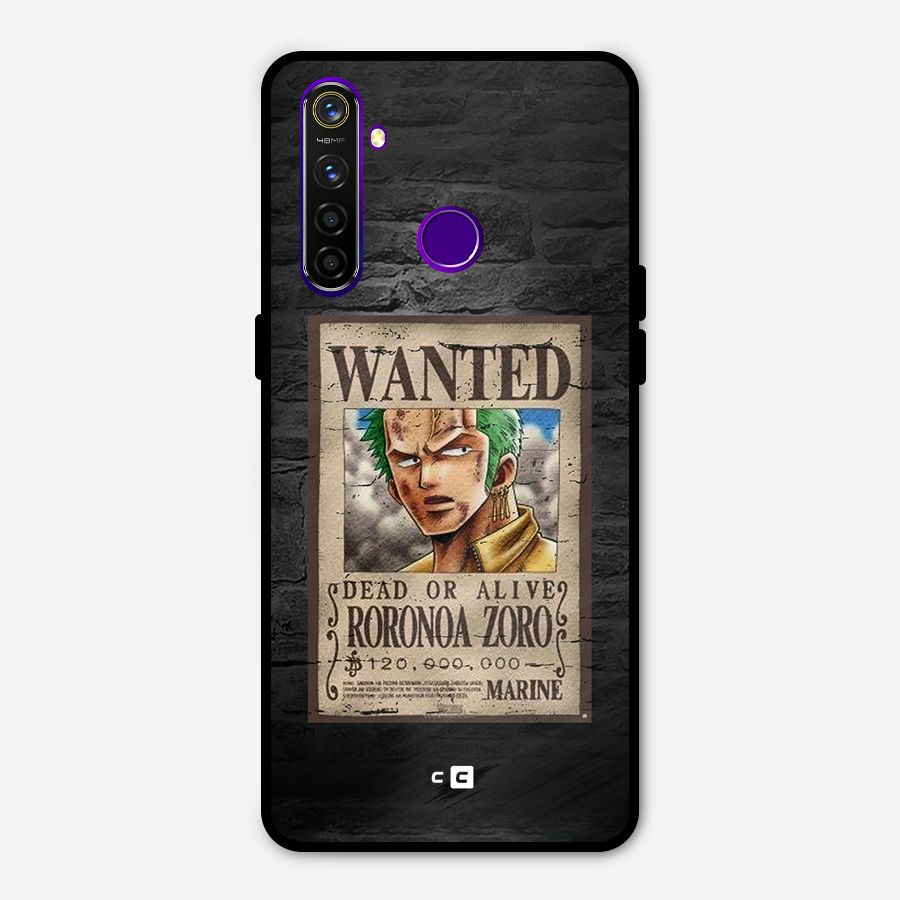 Zoro Wanted Metal Back Case for Realme 5 Pro