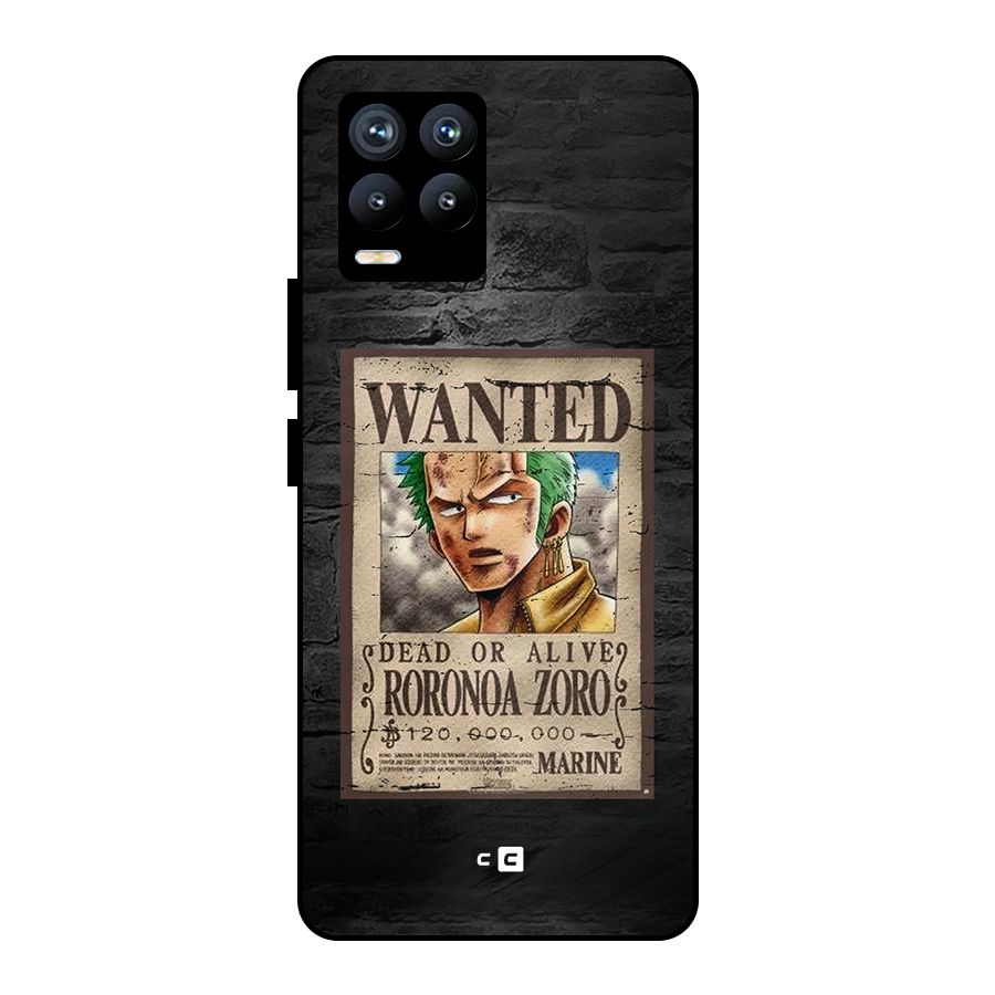 Zoro Wanted Metal Back Case for Realme 8 Pro