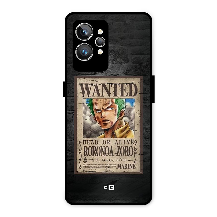 Zoro Wanted Metal Back Case for Realme GT2 Pro