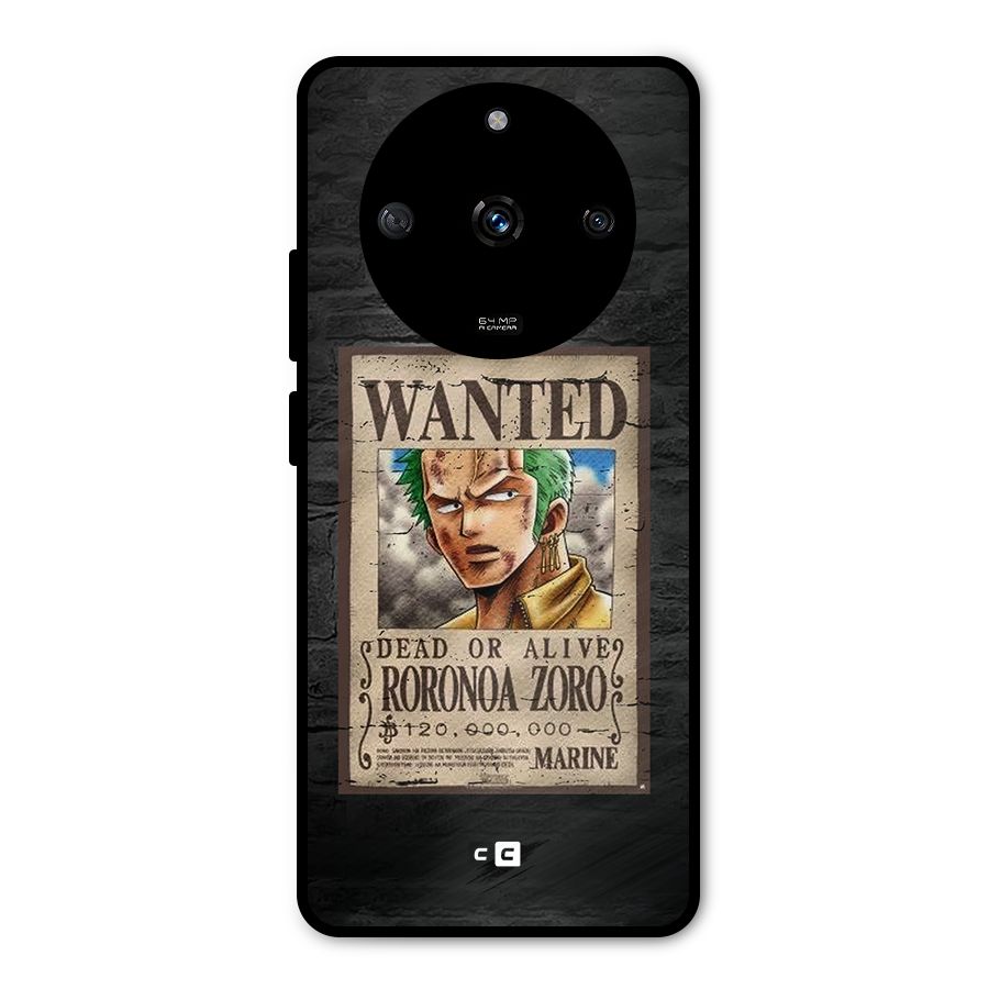 Zoro Wanted Metal Back Case for Realme Narzo 60 5G