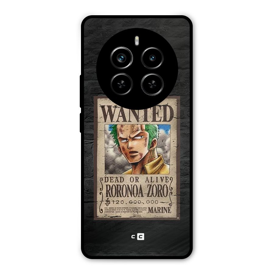 Zoro Wanted Metal Back Case for Realme P1 Pro
