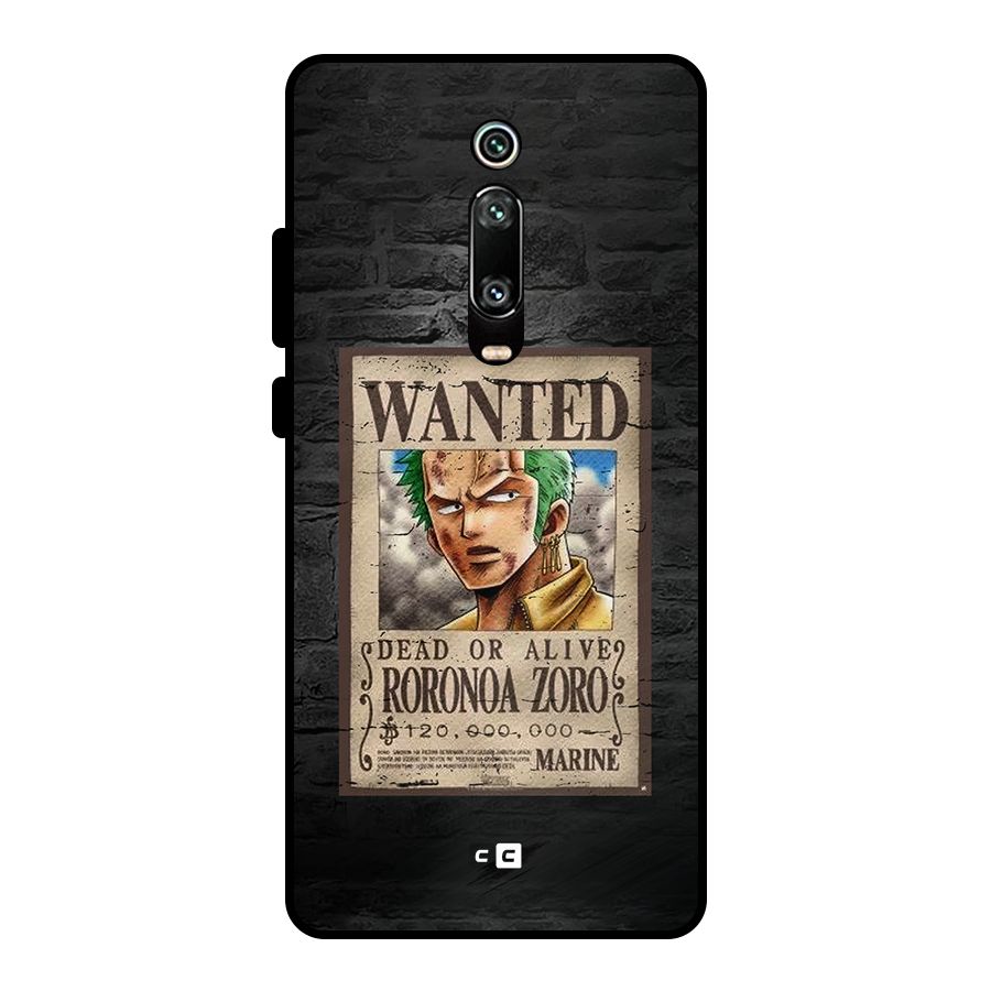 Zoro Wanted Metal Back Case for Redmi K20 Pro