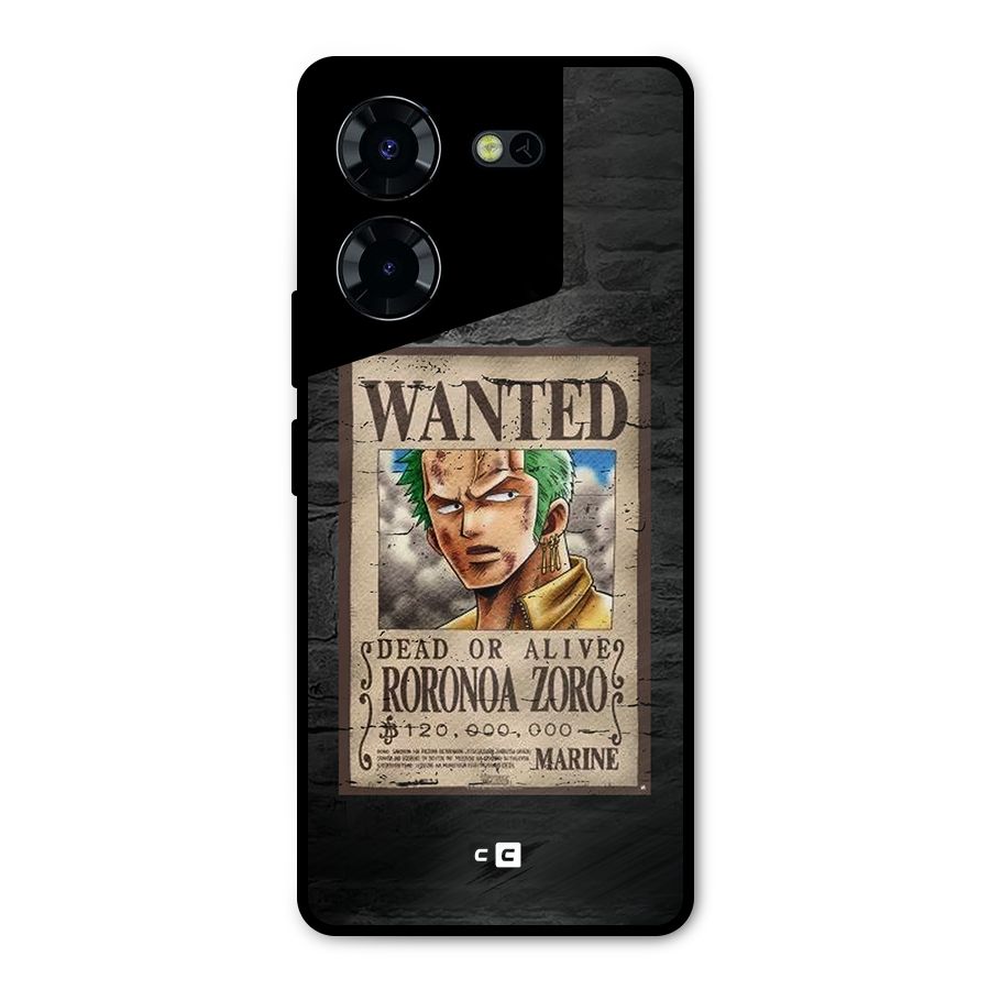 Zoro Wanted Metal Back Case for Tecno Pova 5 Pro 5G