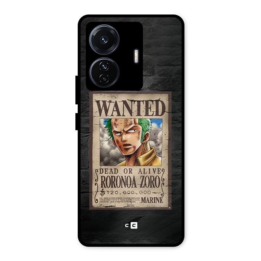Zoro Wanted Metal Back Case for Vivo T1 Pro