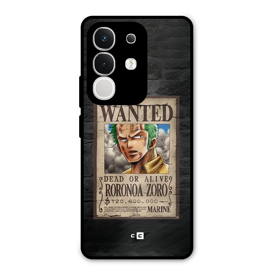 Zoro Wanted Metal Back Case for Vivo T4x