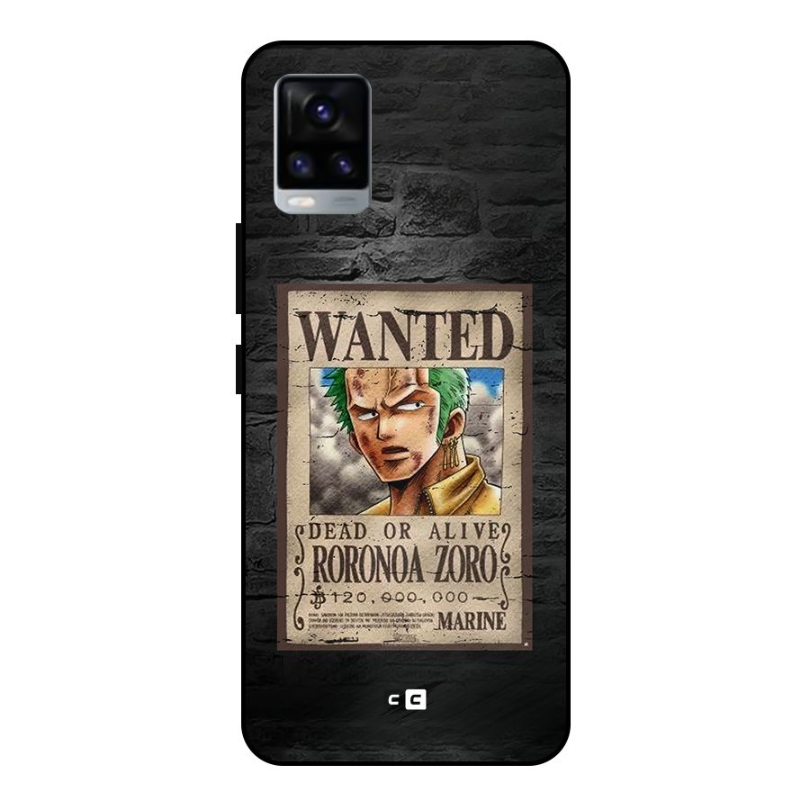 Zoro Wanted Metal Back Case for Vivo V20