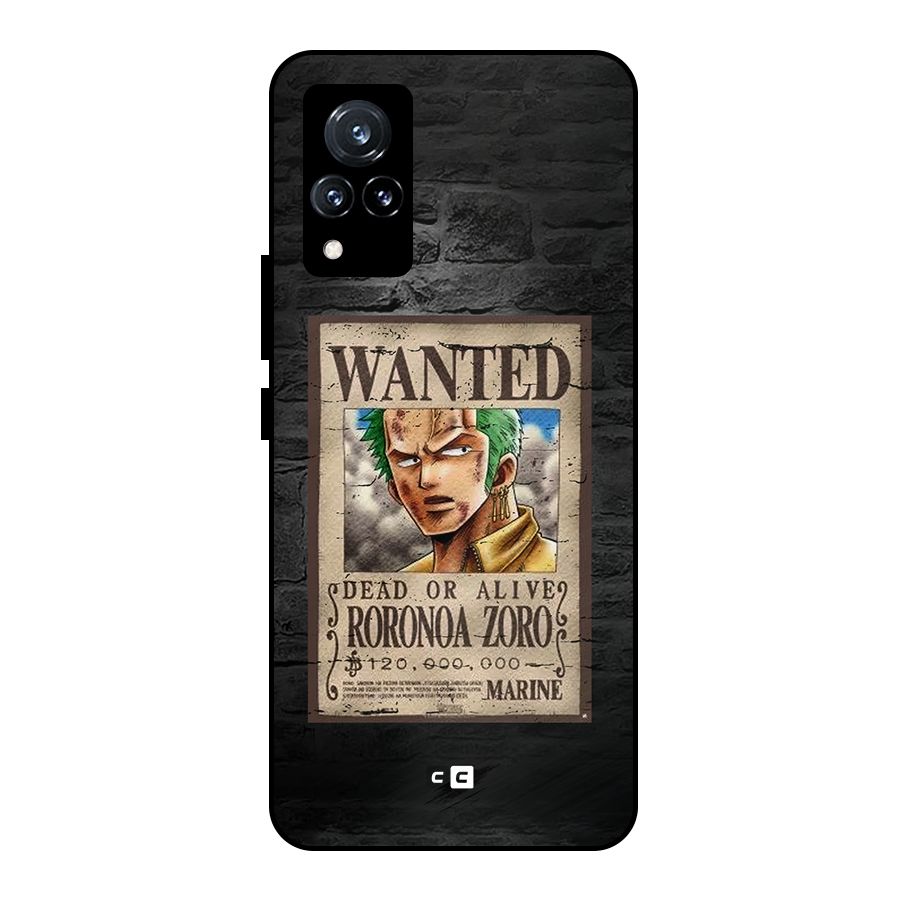 Zoro Wanted Metal Back Case for Vivo V21 5G