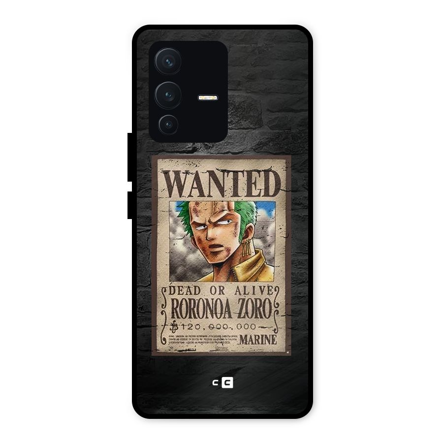 Zoro Wanted Metal Back Case for Vivo V23 5G