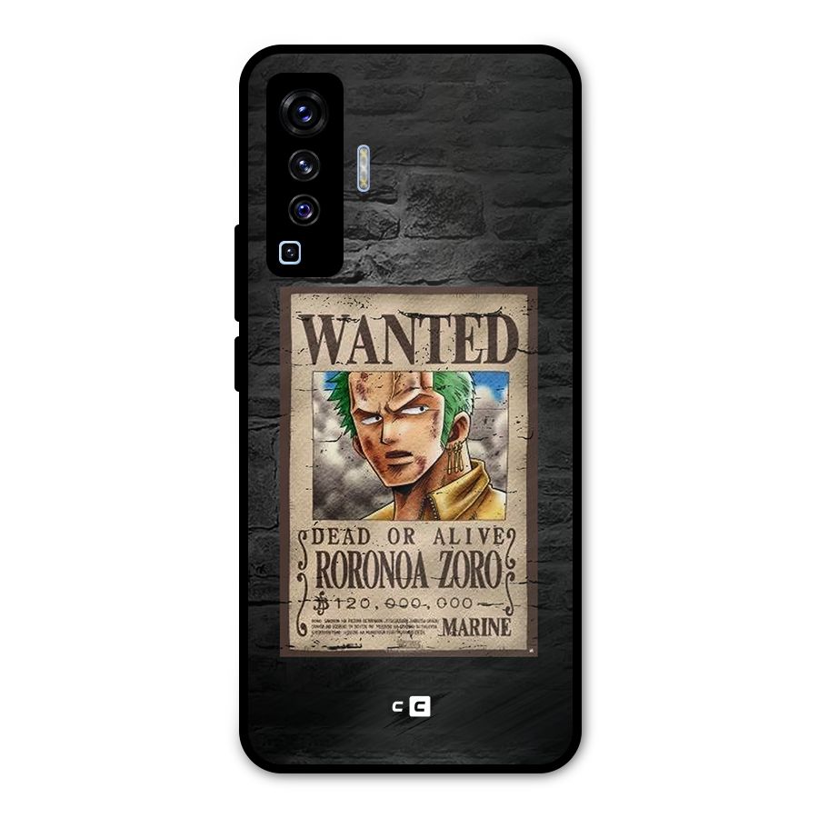 Zoro Wanted Metal Back Case for Vivo X50