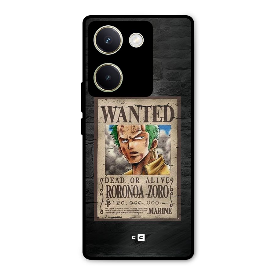 Zoro Wanted Metal Back Case for Vivo Y200 Pro