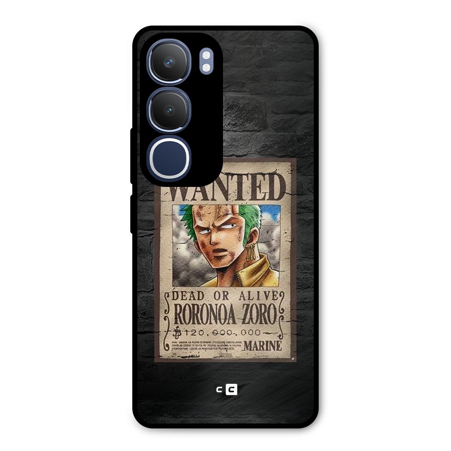 Zoro Wanted Metal Back Case for Vivo Y29