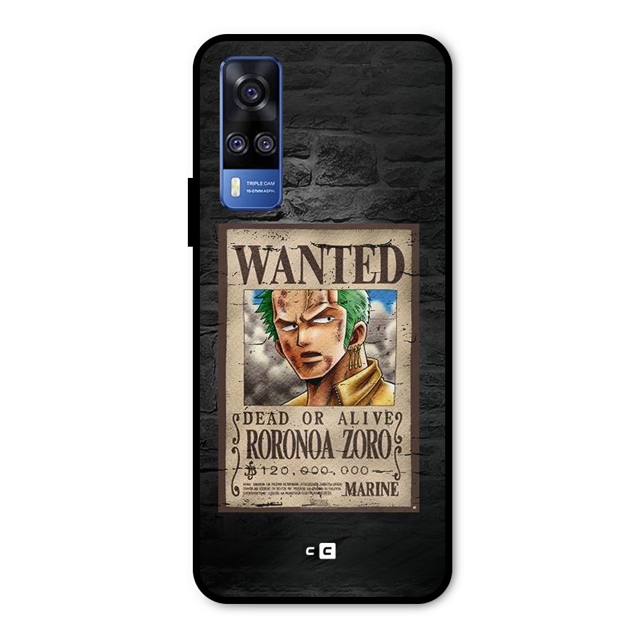 Zoro Wanted Metal Back Case for Vivo Y31