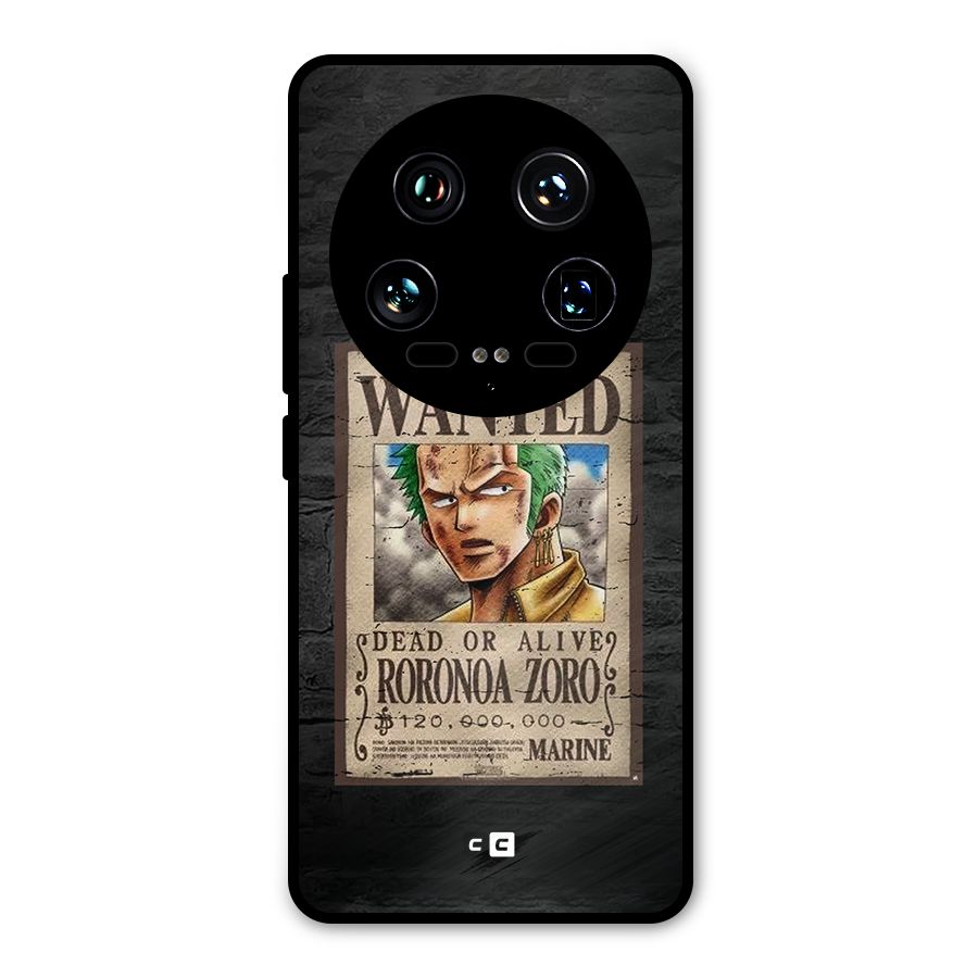 Zoro Wanted Metal Back Case for Xiaomi 14 Ultra