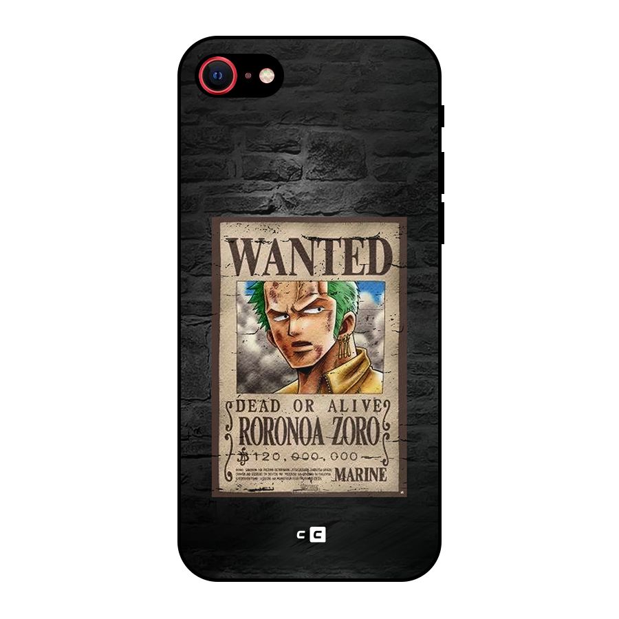 Zoro Wanted Metal Back Case for iPhone 7