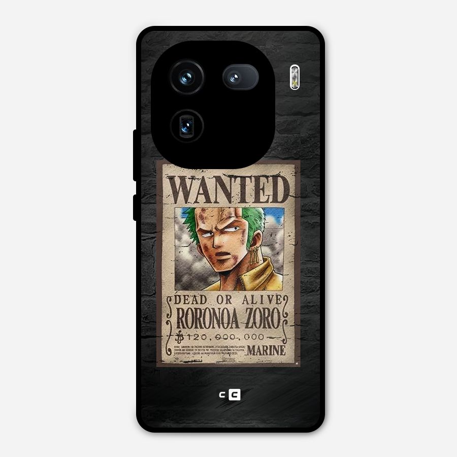 Zoro Wanted Metal Back Case for iQOO 12