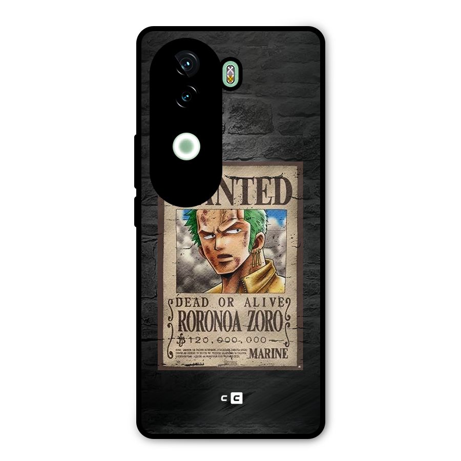 Zoro Wanted Metal Back Case for iQOO Z9s