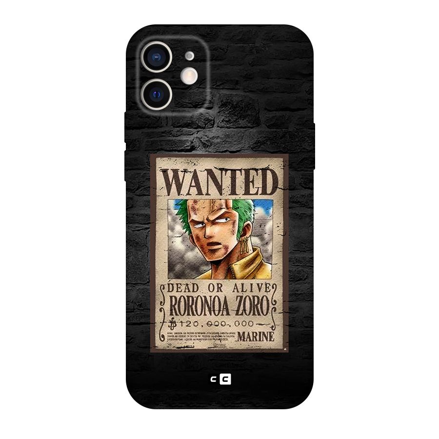 Zoro Wanted Original Polycarbonate Back Case for iPhone 12