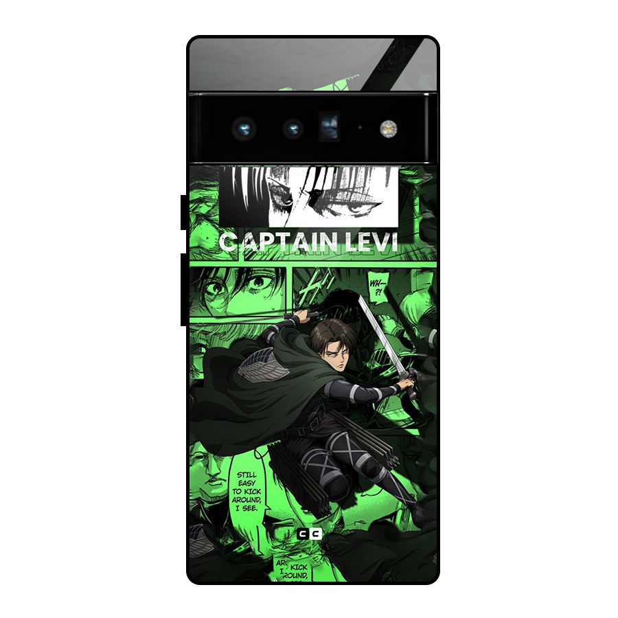 captain Levi Stance Glass Back Case for Google Pixel 6 Pro