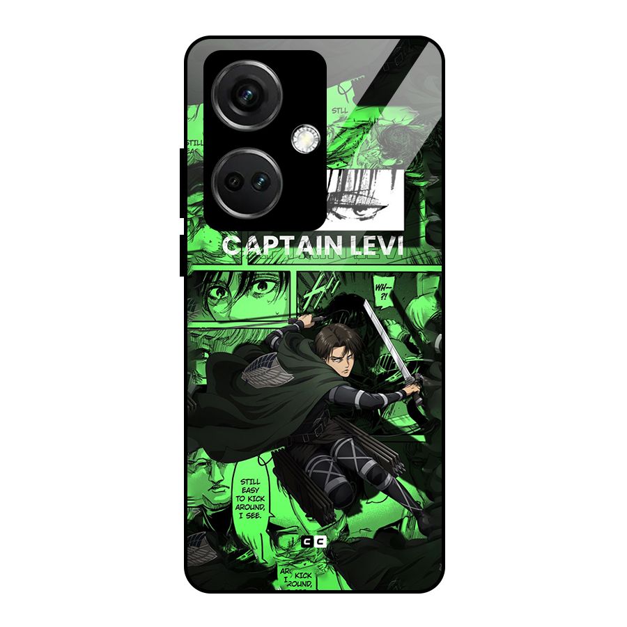 captain Levi Stance Glass Back Case for OnePlus Nord CE 3 5G