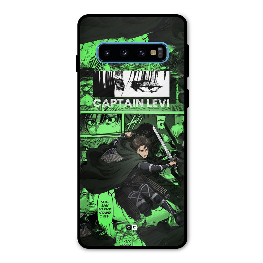 captain Levi Stance Metal Back Case for Galaxy S10