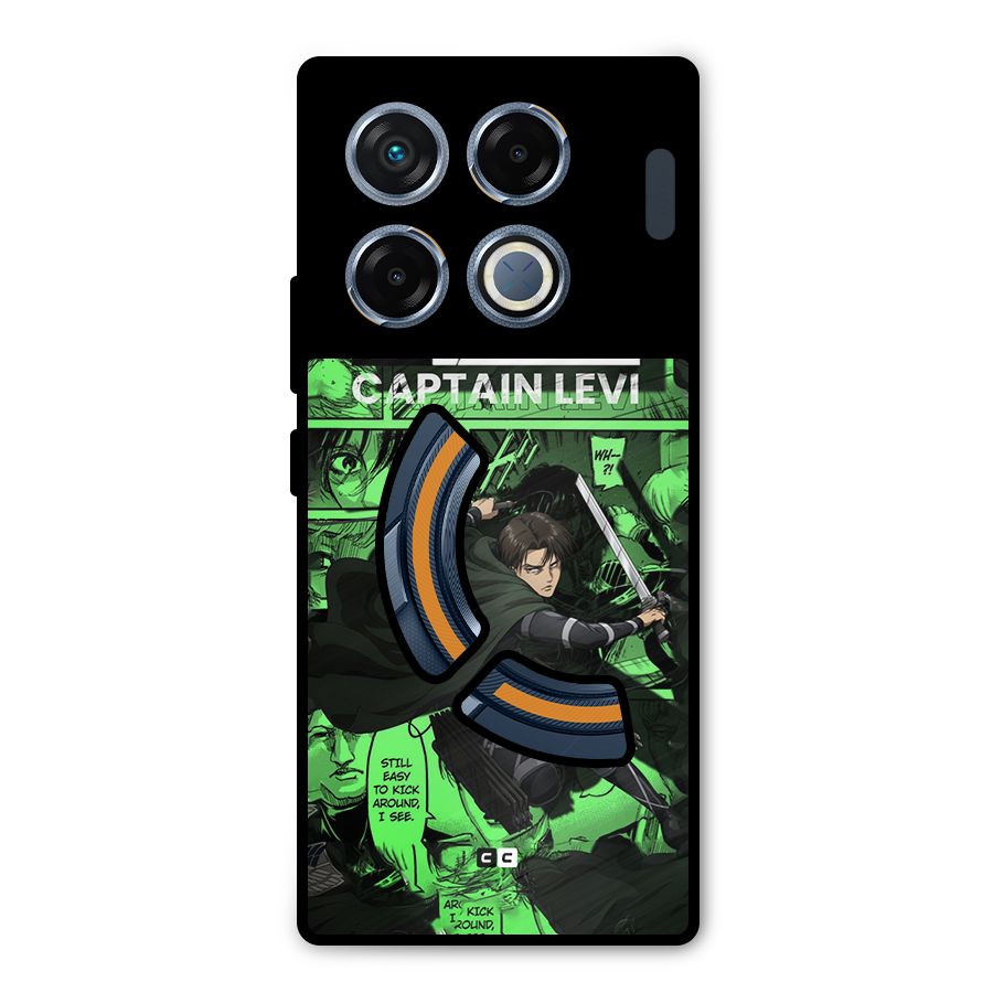 captain Levi Stance Metal Back Case for Infinix GT 20 Pro