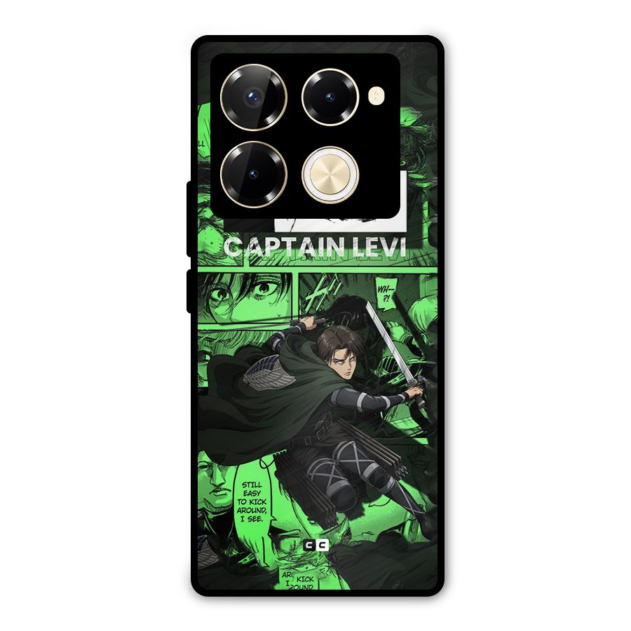 captain Levi Stance Metal Back Case for Infinix Note 40 Pro Plus