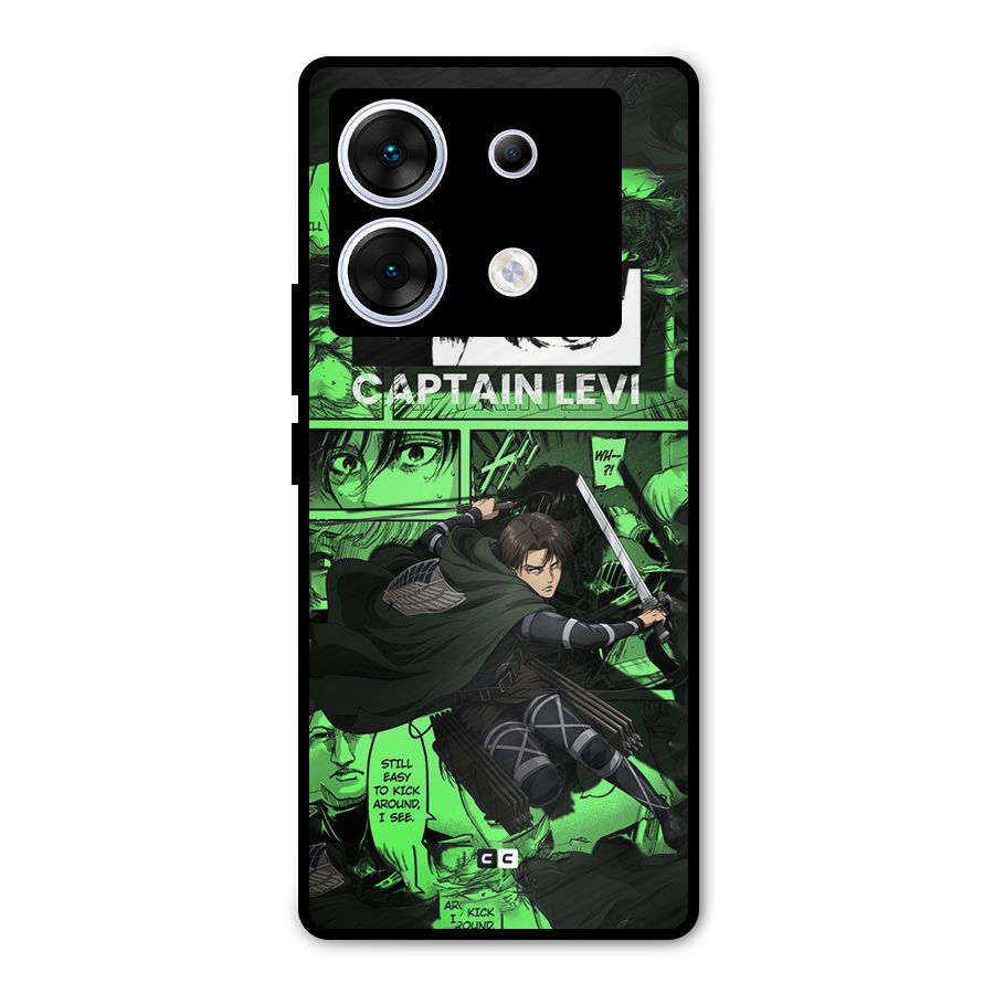 captain Levi Stance Metal Back Case for Infinix Zero 30 5G