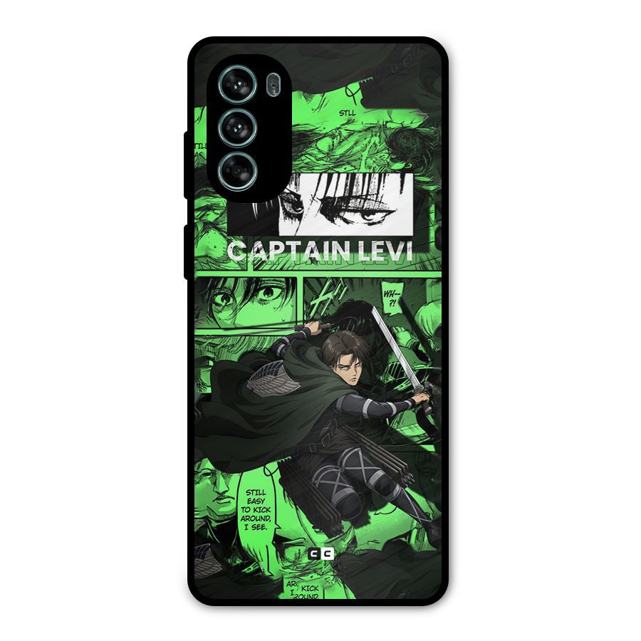captain Levi Stance Metal Back Case for Moto G62
