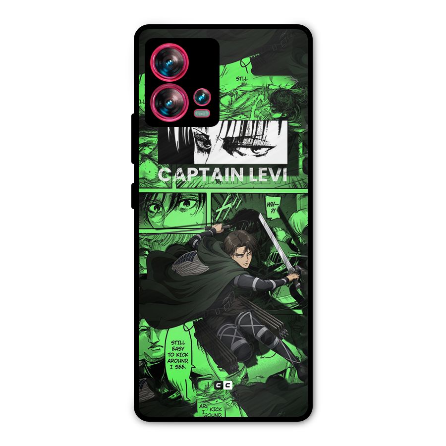 captain Levi Stance Metal Back Case for Motorola Edge 30 Fusion