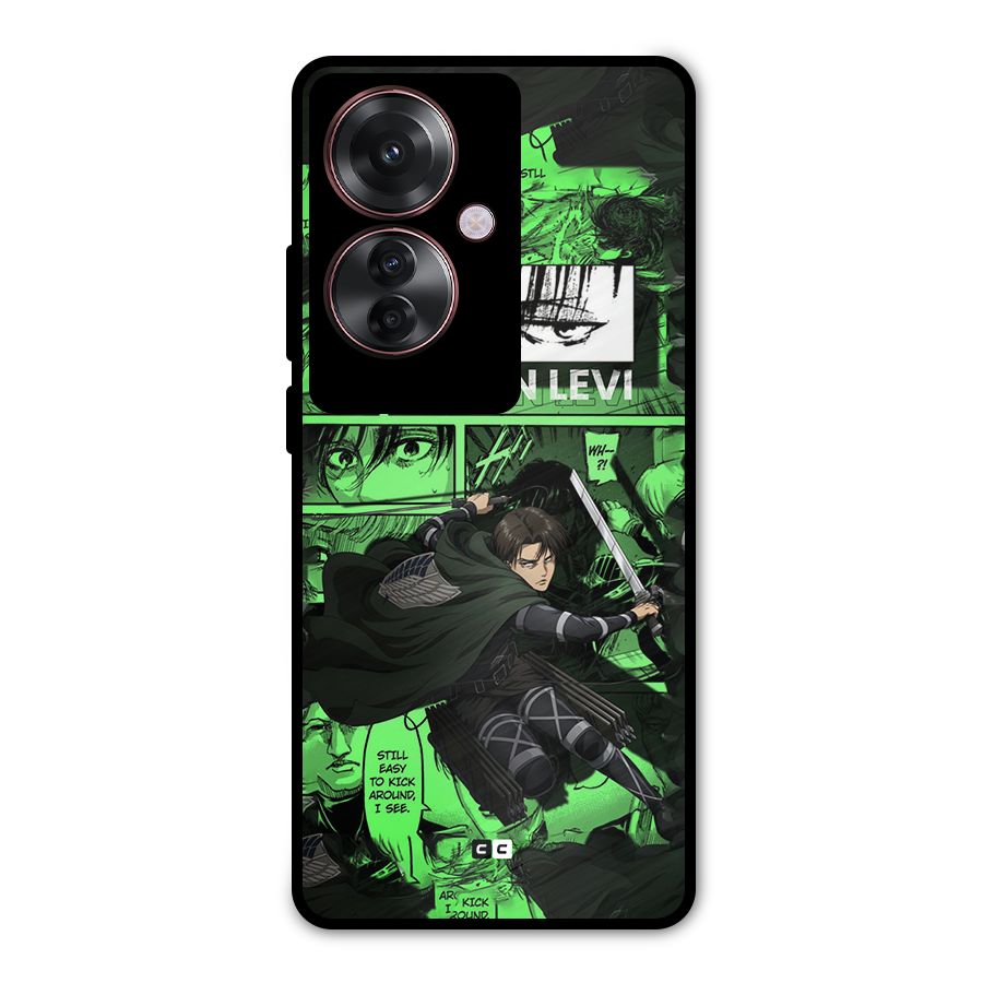 captain Levi Stance Metal Back Case for Oppo F25 Pro