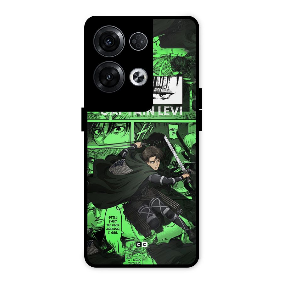 captain Levi Stance Metal Back Case for Oppo Reno8 Pro 5G