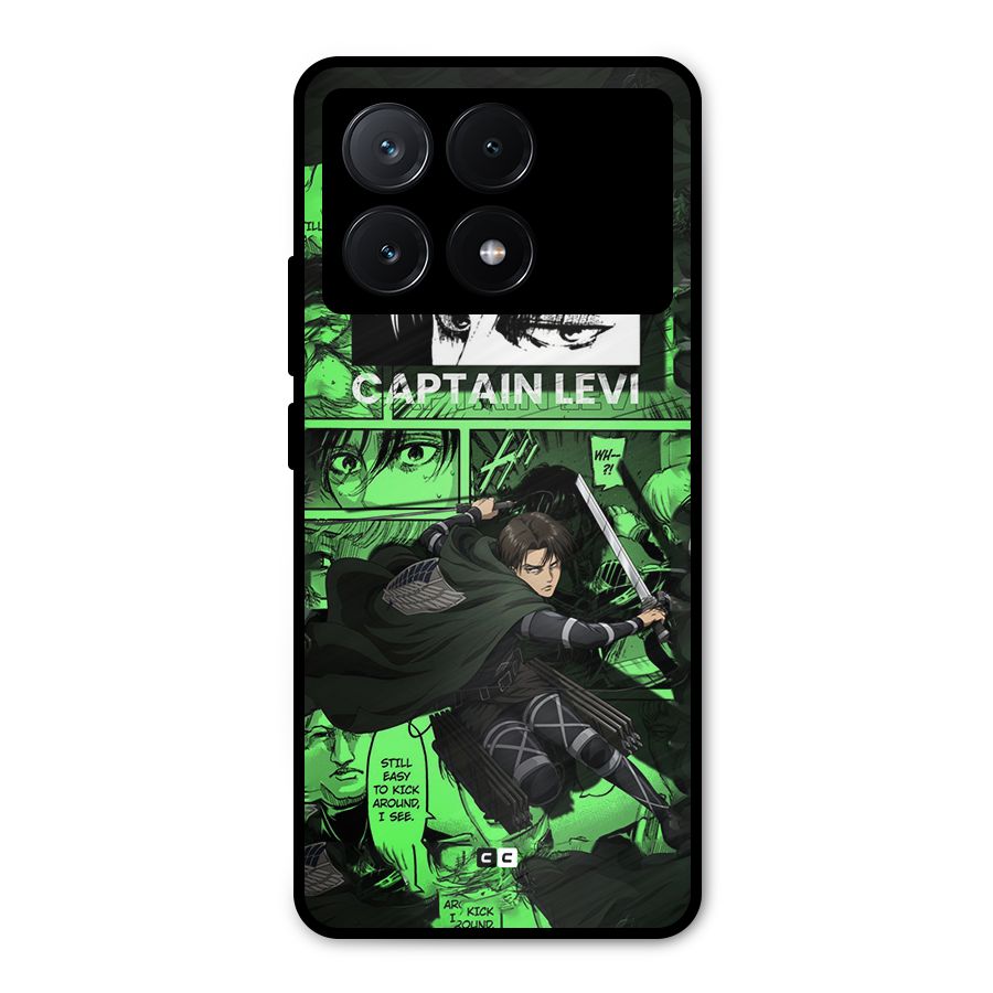 captain Levi Stance Metal Back Case for Poco X6 Pro