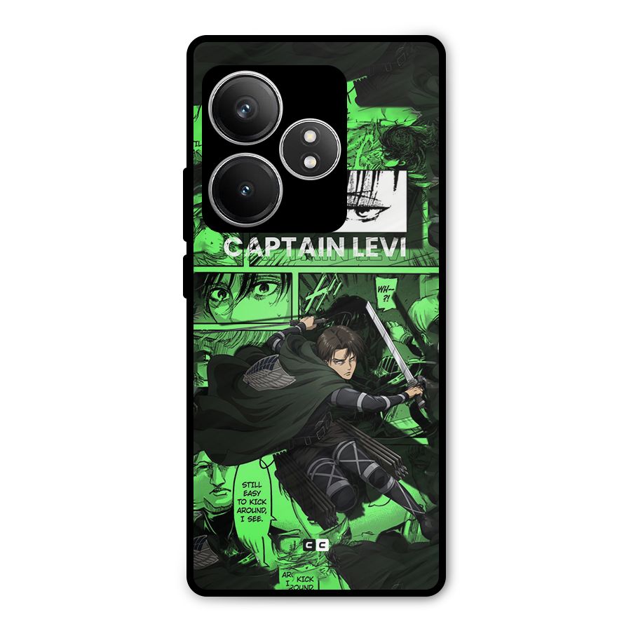 captain Levi Stance Metal Back Case for Realme GT 6T