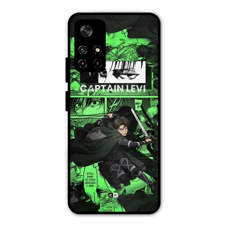captain Levi Stance Metal Back Case for Redmi Note 11T 5G
