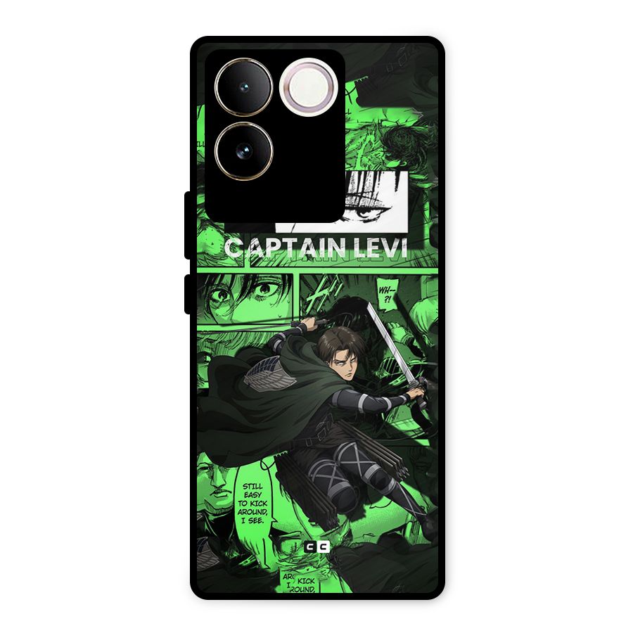 captain Levi Stance Metal Back Case for Vivo T2 Pro