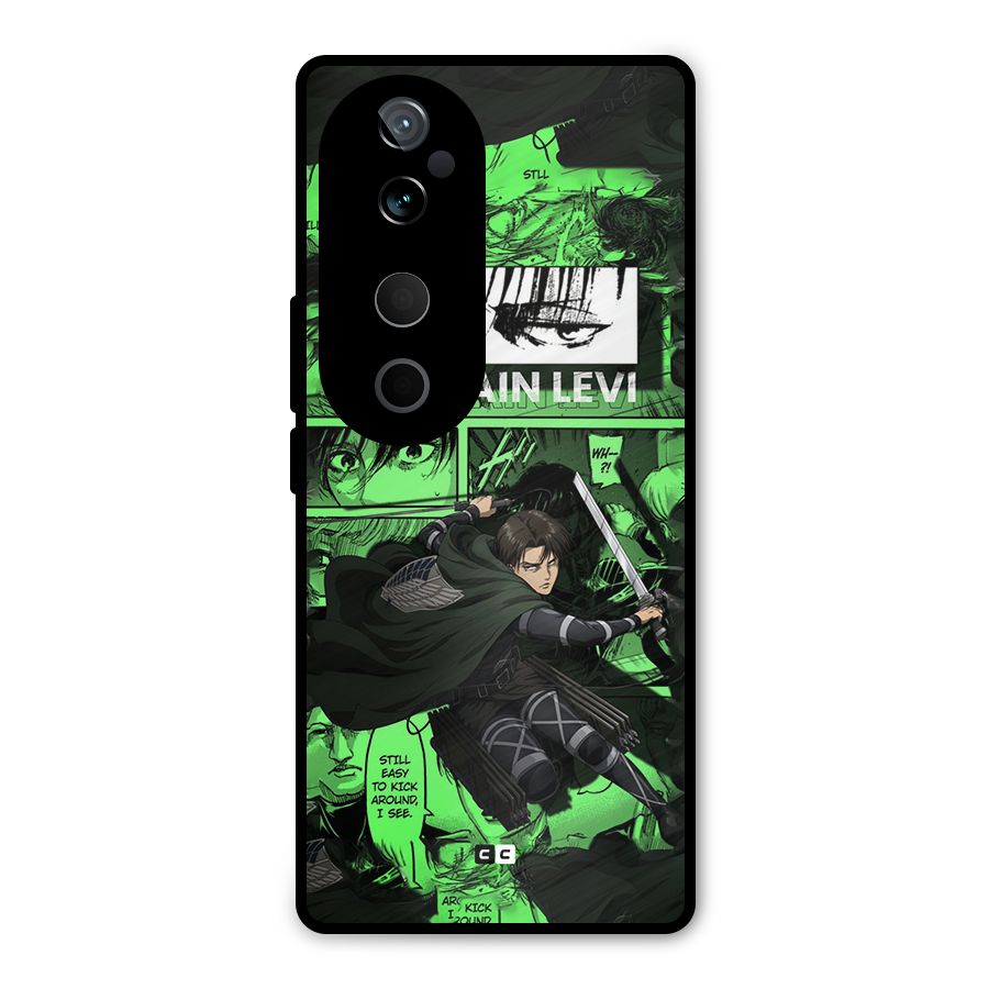 captain Levi Stance Metal Back Case for Vivo T3 Ultra