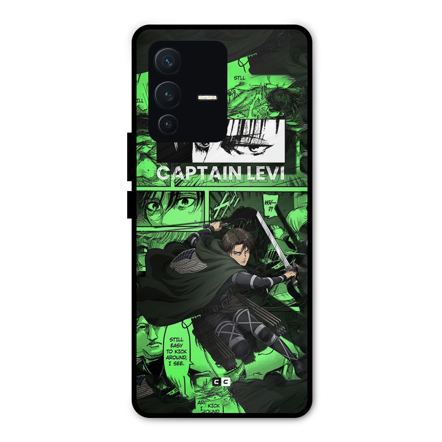 captain Levi Stance Metal Back Case for Vivo V23 Pro
