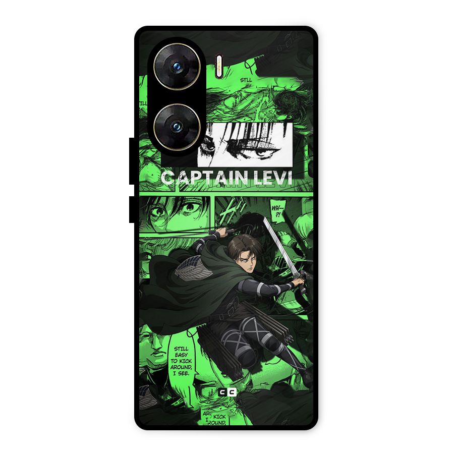 captain Levi Stance Metal Back Case for Vivo V29e