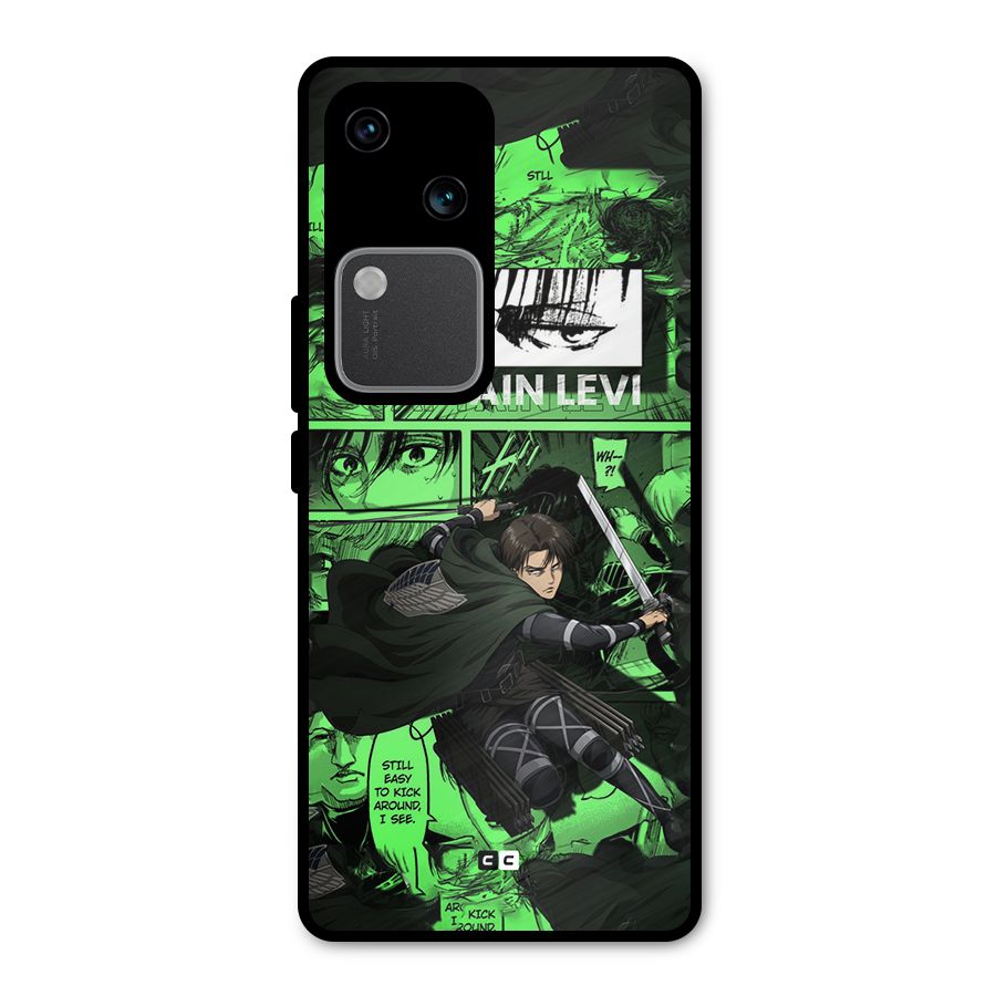 captain Levi Stance Metal Back Case for Vivo V30 Pro