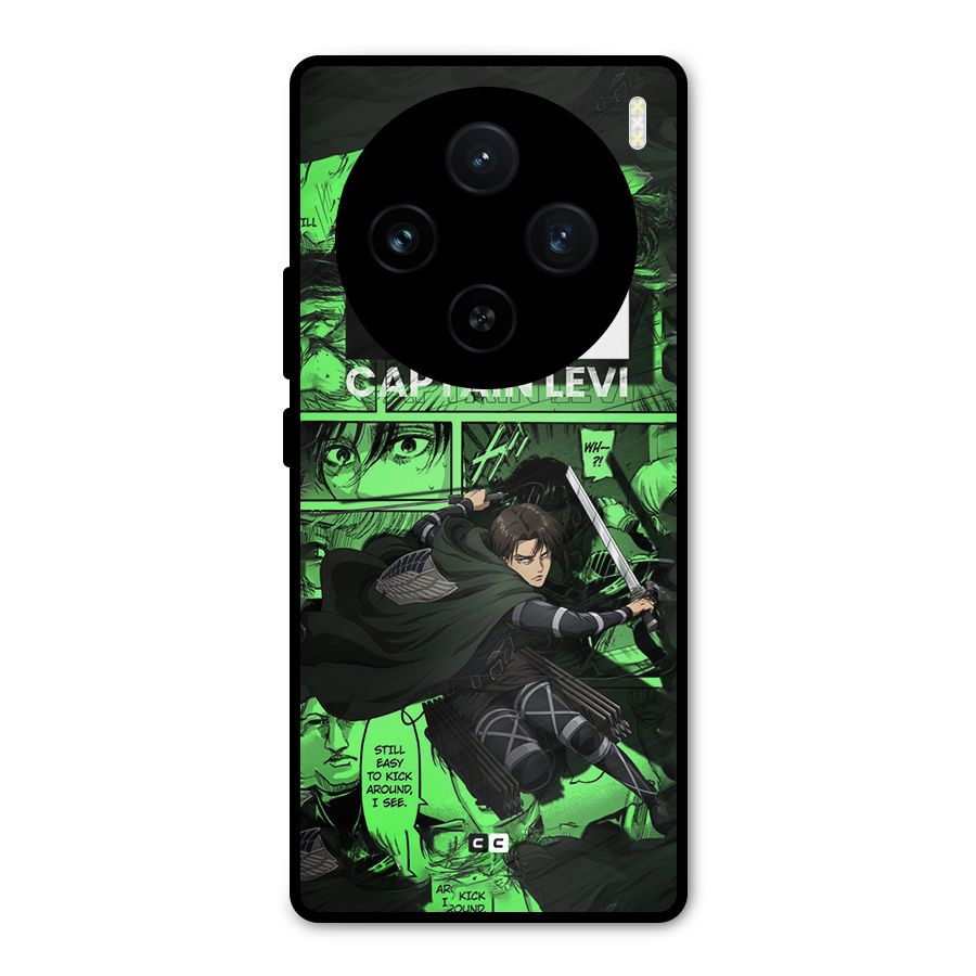 captain Levi Stance Metal Back Case for Vivo X100