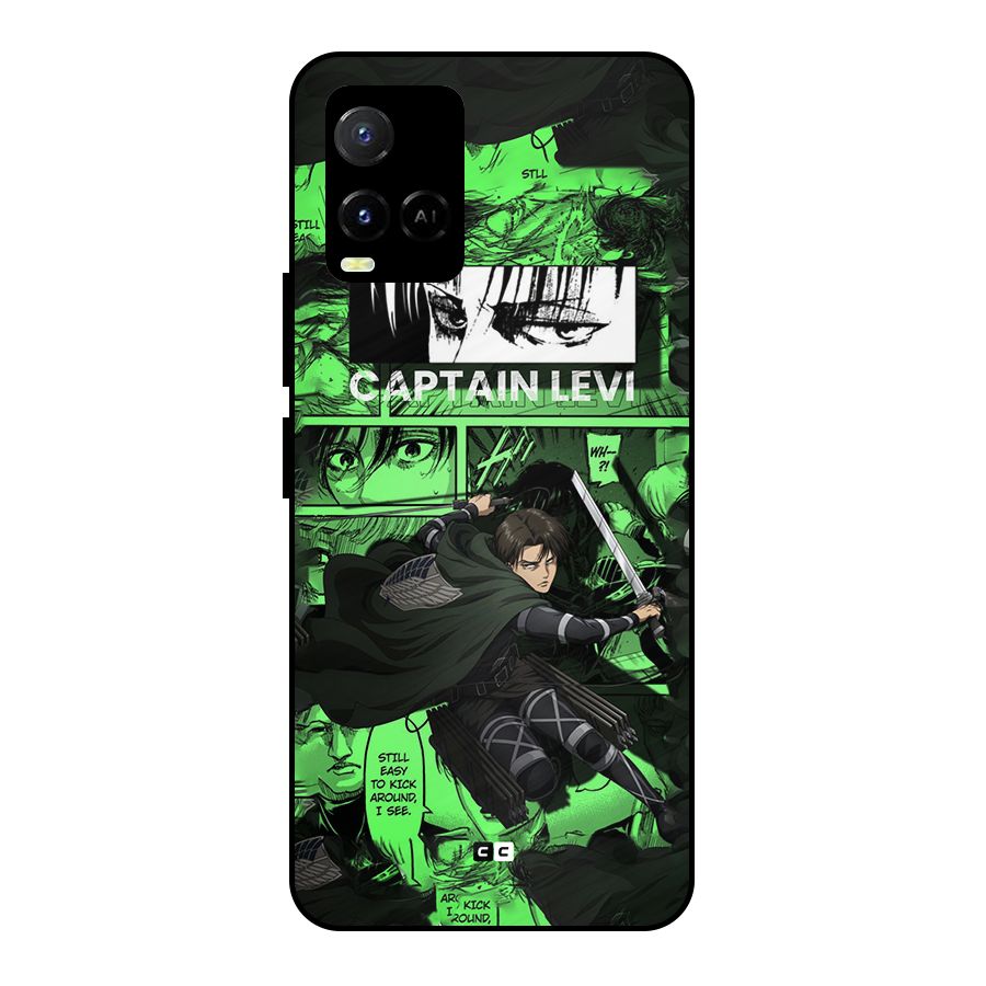 captain Levi Stance Metal Back Case for Vivo Y21G