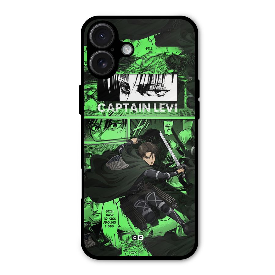 captain Levi Stance Metal Back Case for iPhone 16 Plus