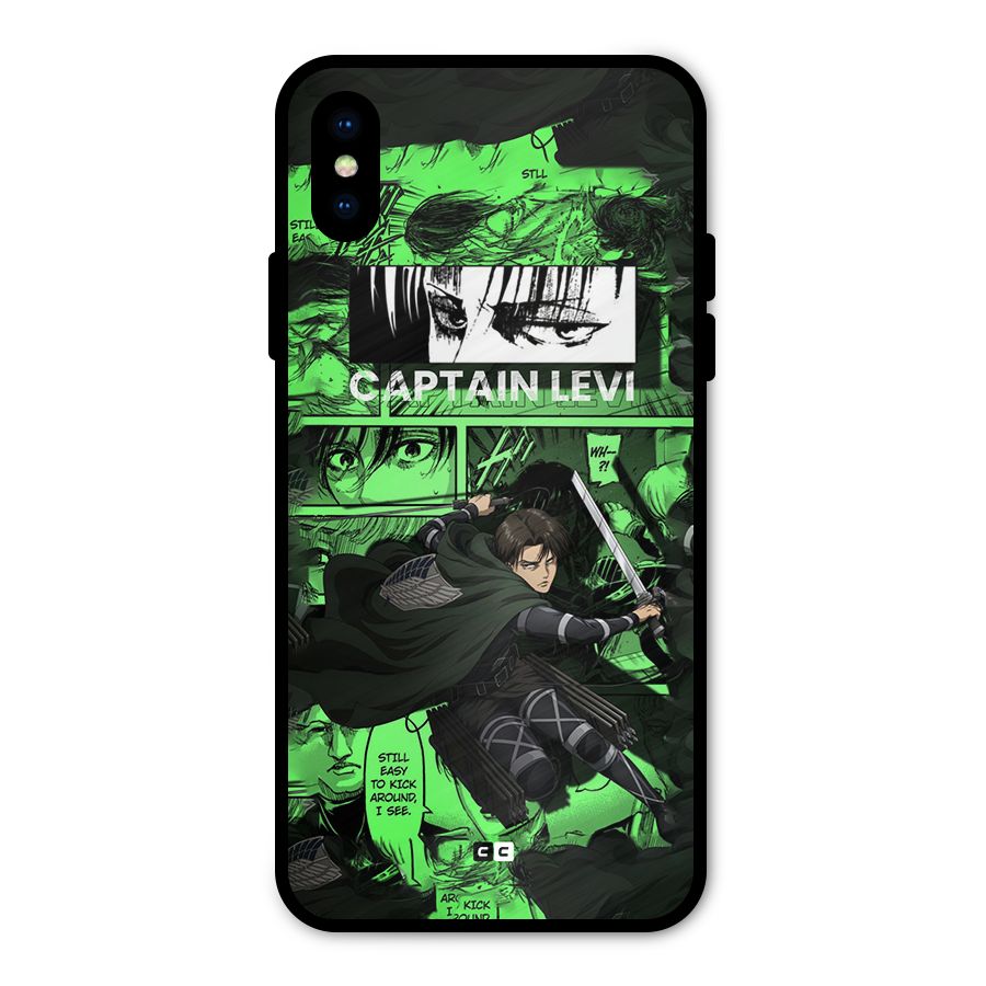captain Levi Stance Metal Back Case for iPhone X