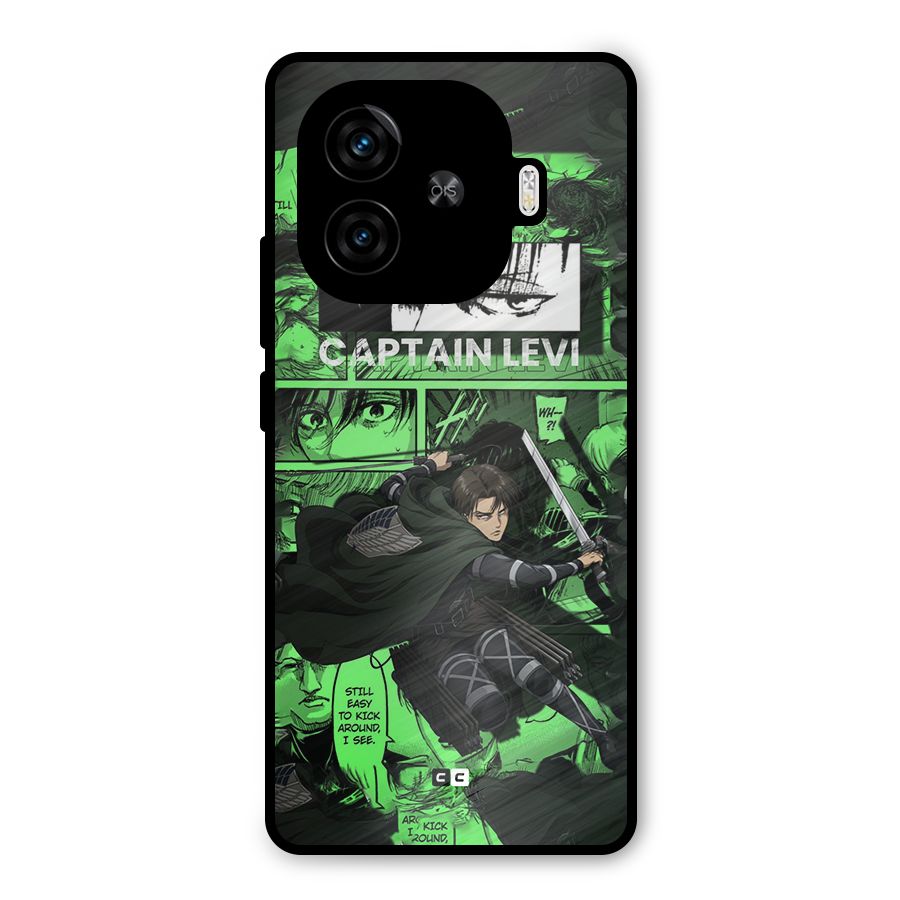 captain Levi Stance Metal Back Case for iQOO Z9 Turbo