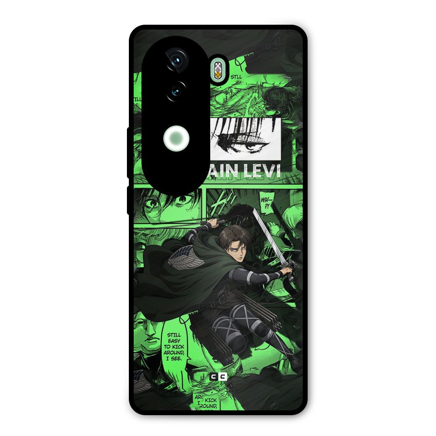 captain Levi Stance Metal Back Case for iQOO Z9s