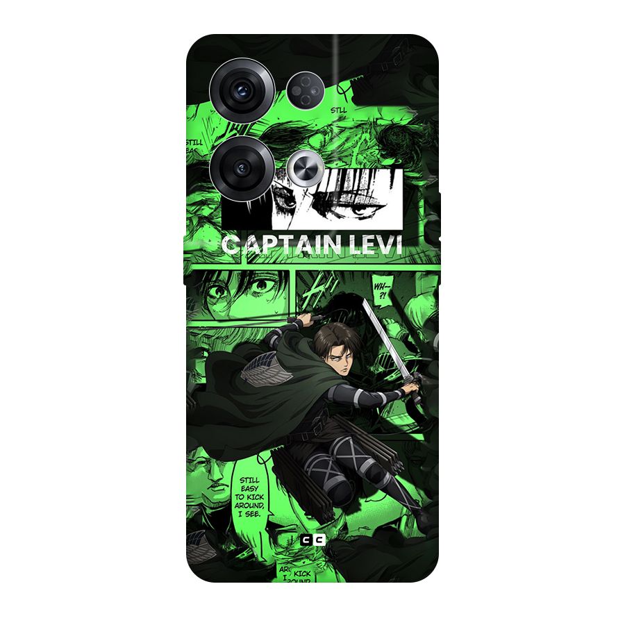 captain Levi Stance Original Polycarbonate Back Case for Oppo Reno8 Pro 5G