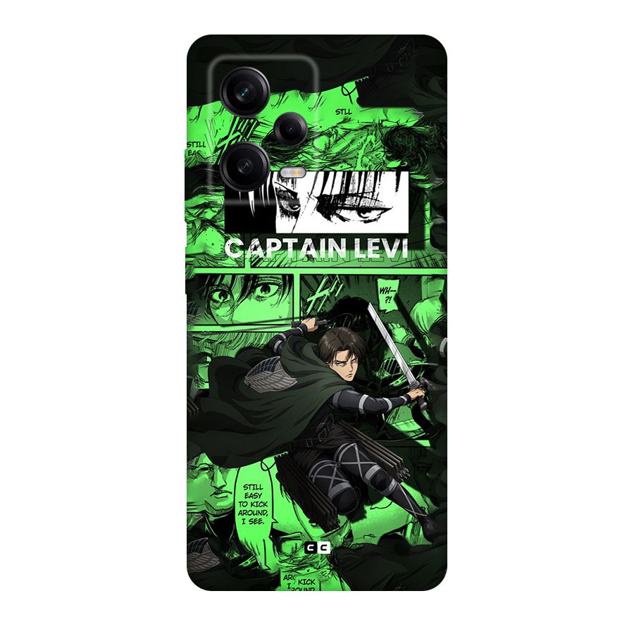 captain Levi Stance Original Polycarbonate Back Case for Redmi Note 12 Pro