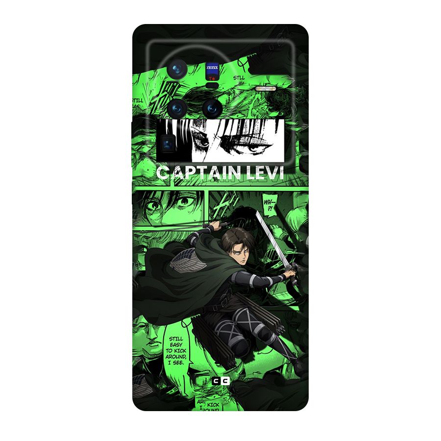 captain Levi Stance Original Polycarbonate Back Case for Vivo X80